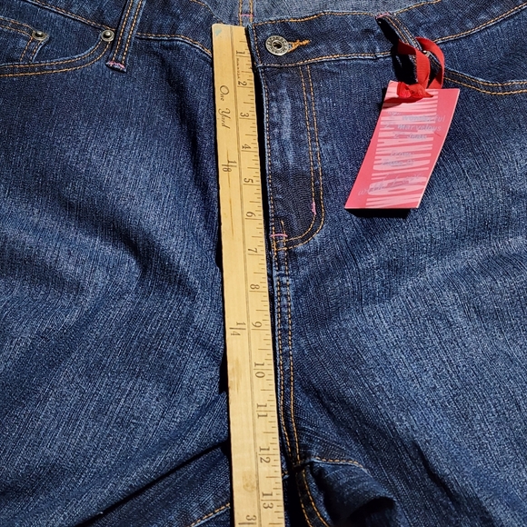 NWT Zana Di Premium Boot Cut Rhinestone Jewel Stretch Hi Rise Jeans Size 22 - Picture 8 of 16